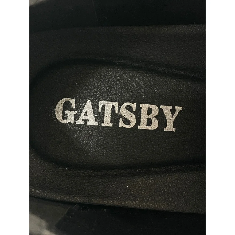 Gatsby Mens Black Leather Derby Shoes Lace Up Oxford Hybrid Sneakers Size 10